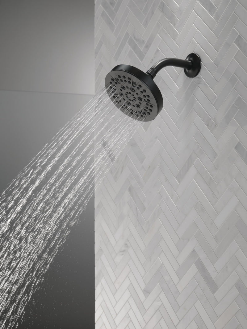 Delta 52535 Universal Showering 1.75 GPM Multi Function Shower Head with Touch-Clean Nozzles Matte Black