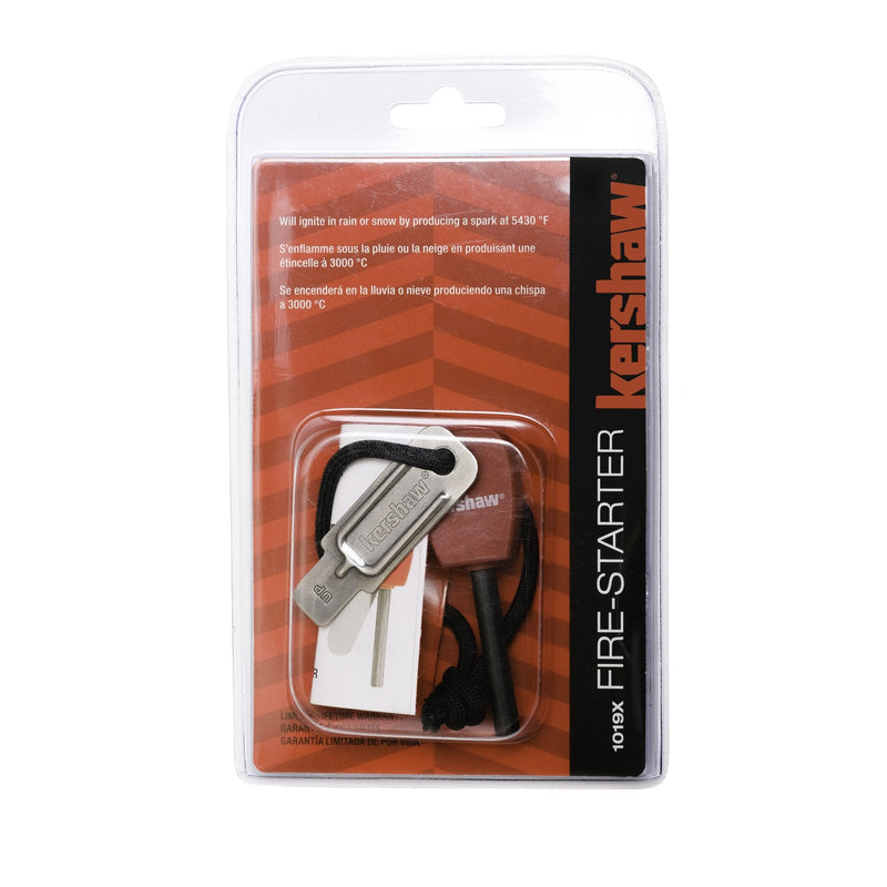 Kershaw Firestarter, Magnesium Firesteel with Chrome-Plated Striker