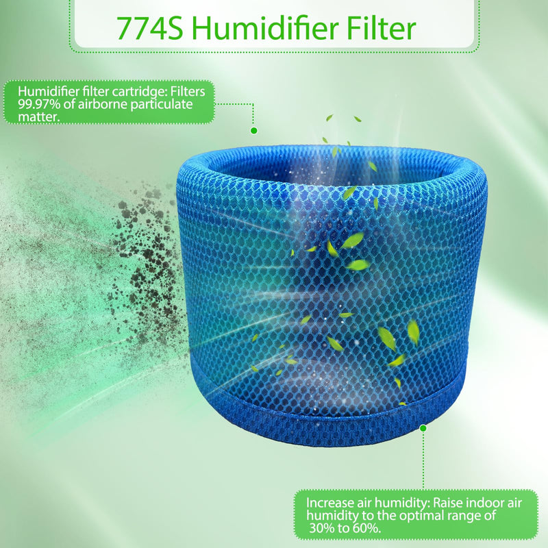 2-Pack 774S Replacement Filter Compatible with DREO Humidifier filter High-Molecular Resin 3D Weave Upgraded Replacement filter 2
