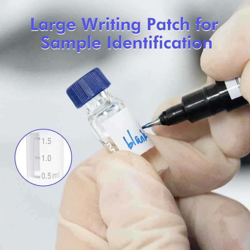 ALWSCI Ultraclean Vials for Chromatography Kit, 2 ml 9 mm HPLC Vial, Amber Autosampler Vial with Graduation, 9-425 Blue Screw Cap with Hole, Red PTFE&White Silicone Septa, 100 of Pack