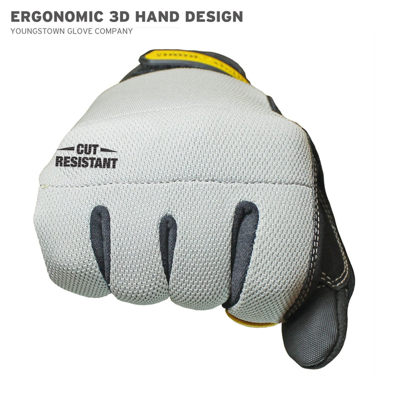 Youngstown Glove Company mens safety work gloves, Grey, 2X-Large US XX-Large Gray