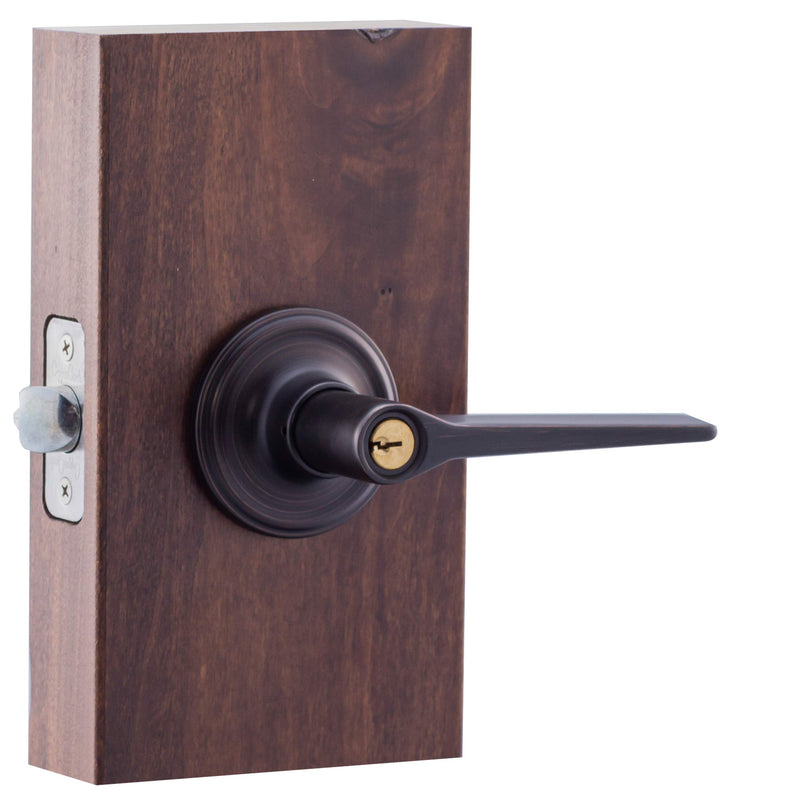 Copper Creek ZL2240TB Contemporary Keyed Entry Zane Non-Handed Lever, Tuscan Bronze