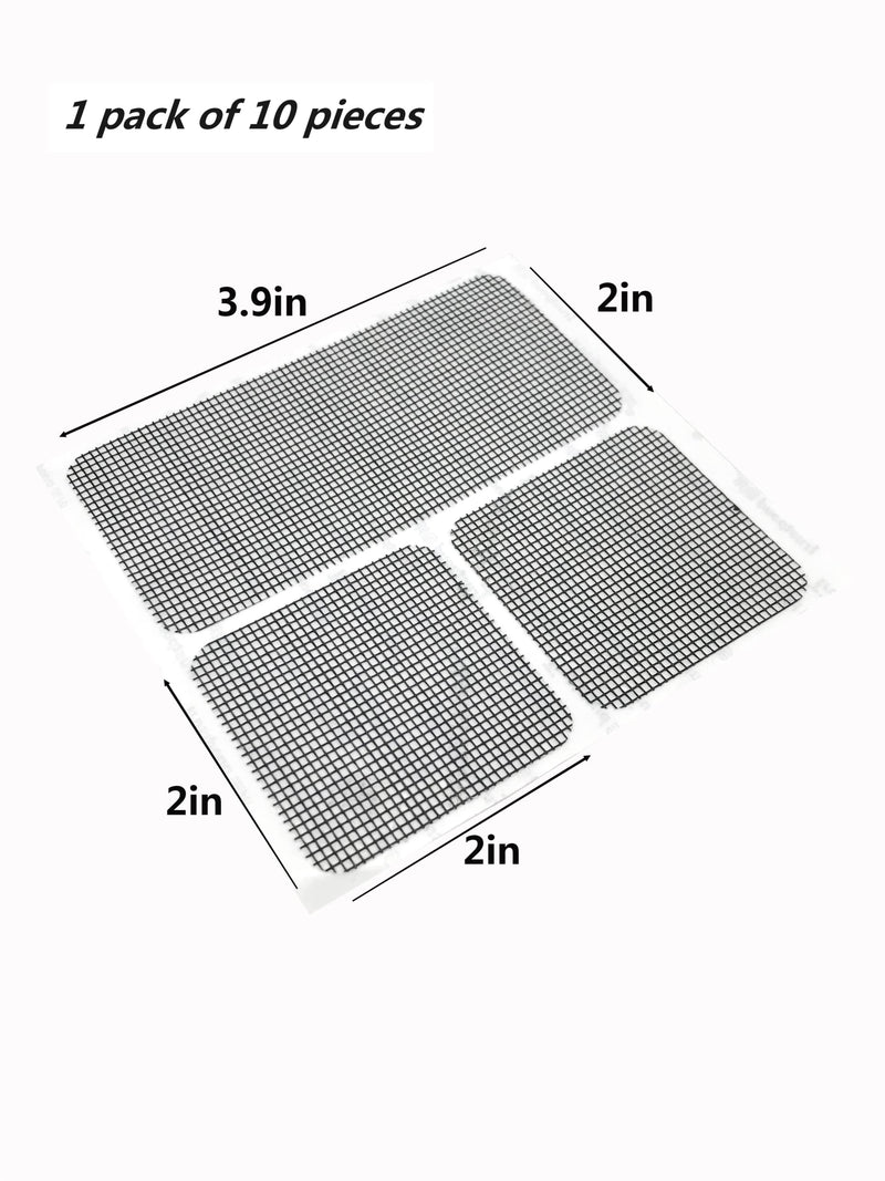 FLYZZZ Window Screen Repair Patches, Screen Door Repair Kit，Self-Adhesive Screen Kit Suitable for Repairing Holes&Tears (10Pcs) 10 Small