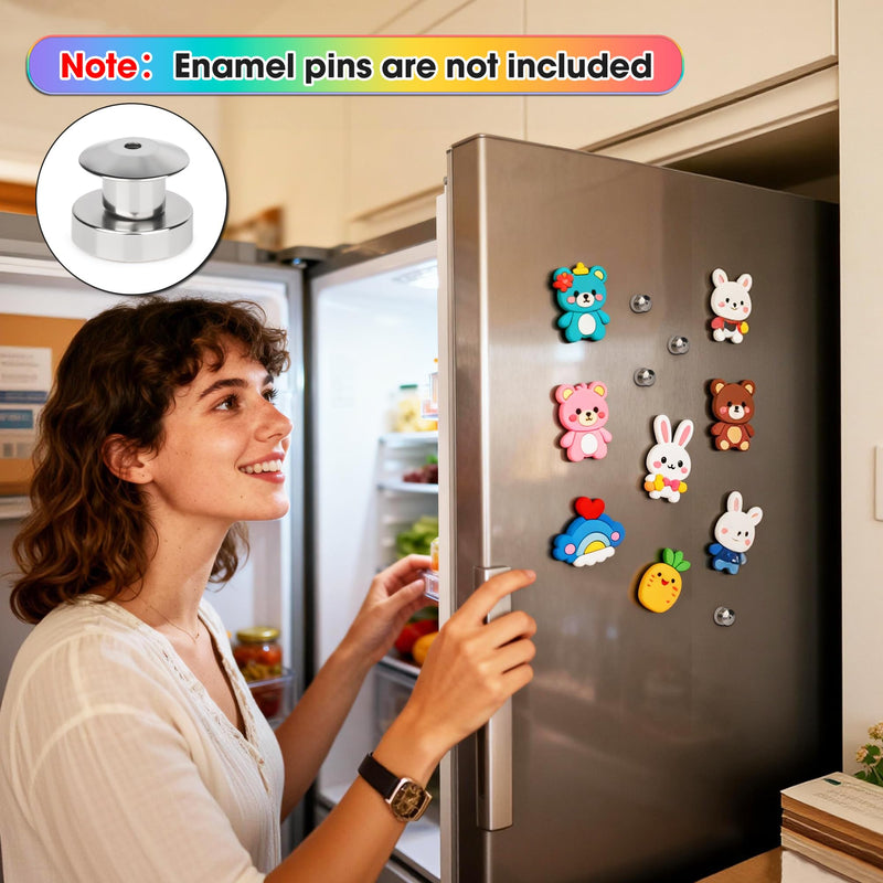 50PCS Magnetic Pin Backs for Enamel Pins Convert Enamel pin to Refrigerator Magnets Conversion Tool for Refrigerator for Home Office Whiteboard Fridge Decor and Gifts Enamel Pins Not Included
