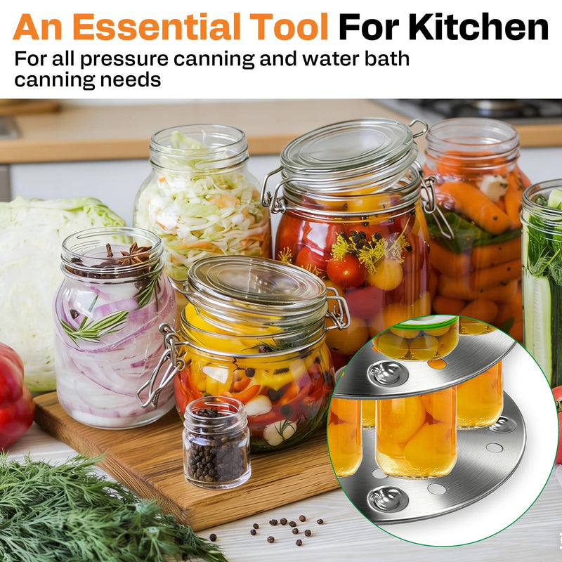 85707 11-Inch Pressure Canner Rack, Stainless Steel Pressure Cooker Rack Canning Rack Fit for Presto All-American & More16 to 22 Quart Cookers and Canners Universal Cooking/Canning Rack, 2-Pack