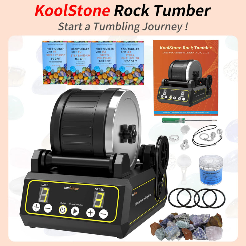 Rock Tumbler Barrel Extral Large Capacity 2.5 Lbs 5 x 4 inch, Rubber Material, with Durable Leak-proof Lid