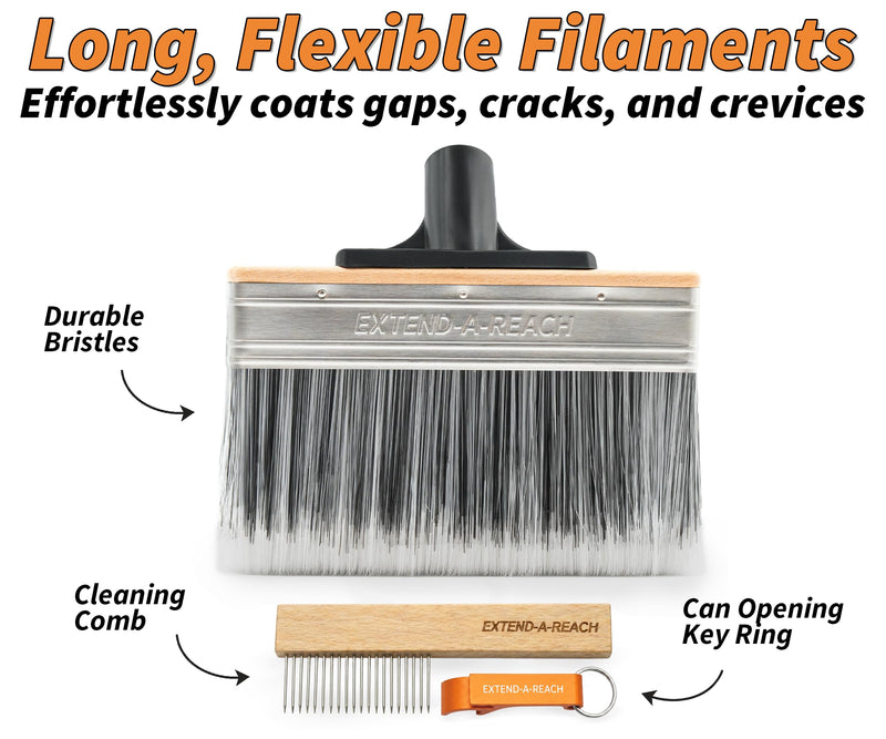 Professional Deck Stain Brush 7" for Wood Deck (Pole Sold Separately)