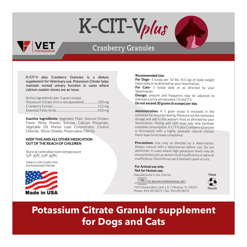 K-CIT-V Plus Cranberry 300 gm Granules for Dogs and Cats Chicken 300g