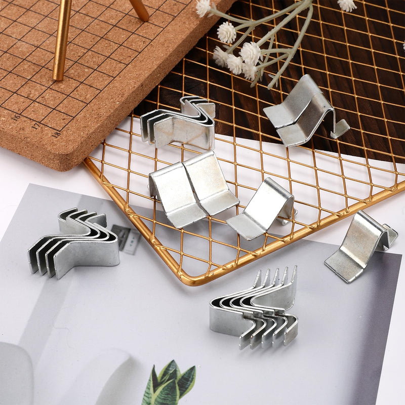 18pcs Cabinet Shelf Clips, Heavy Duty Shelving Brackets Clips Shelf Pegs Shelf Support Clip Holder Pilaster Shelf Clips Compatible with Sandusky Metal Cabinet, Silver