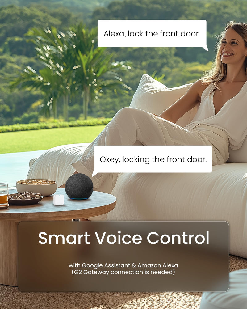 DESLOC Smart Door Lock B200, Smart Deadbolt Lock, Keyless Entry Door Lock, Fingerprint Smart Lock, Smart Locks for Front Door, App Control, Touchscreen Keypad Deadbolts,12-Month Battery, BHMA Grade3 Black
