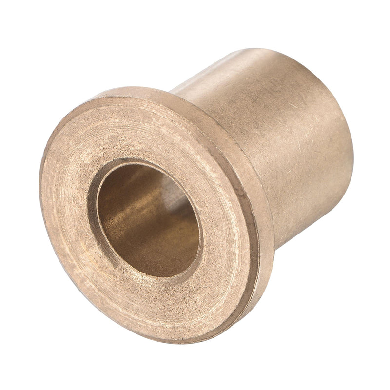 uxcell Flange Sleeve Bearings 10mm Bore 16mm OD 20mm Length 22mm Flange Dia 3mm Flange Thickness Sintered Bronze Self-Lubricating Bushing 2pcs 10x16x20mm