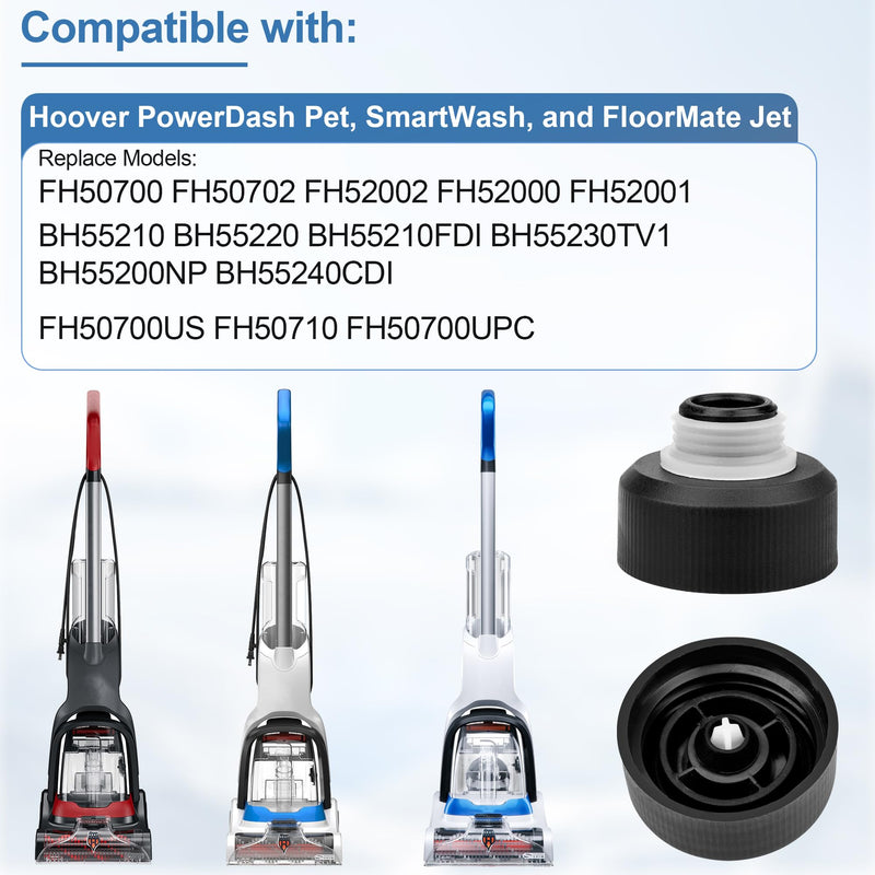 440012803 Cleaner Solution Tank Cap for Hoover Carpet Cleaner Machine, Cleaner Cap for Hoover PowerDash Pet, SmartWash, and FloorMate Jet Carpet Shampooer Machine, for Hoover Carpet Cleaner Part