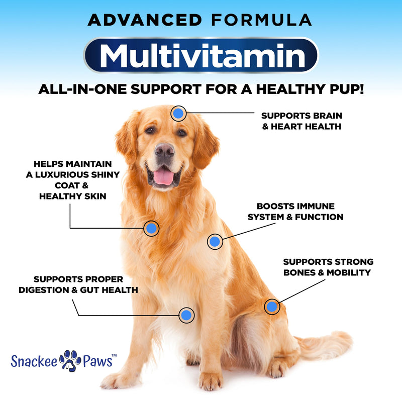 Dog Multivitamin Chewable with Glucosamine - Dog Vitamins and Supplements - 160 Treats - Multivitamin for Dogs - Hip & Joint Support - Immune Health, Skin, Heart, Digestion, Probiotics