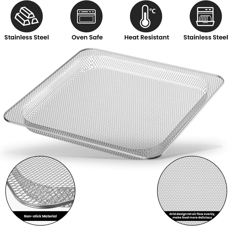 Air Fryer Replacement Basket for Ninja Foodi Air Fry Oven Air Fryer Basket for Ninja Foodi Air Fryer Accessories,Stainless Steel Tray for Ninja Foodi SP100, SP101B1, SP101C(SP100)