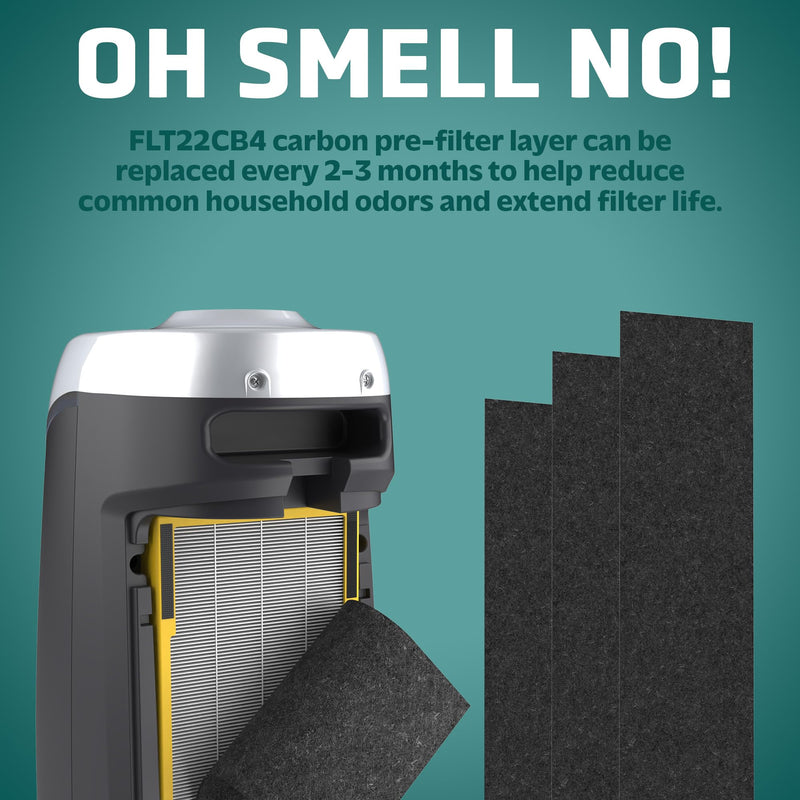 GermGuardian Filter B HEPA Pure Genuine Air Purifier Replacement Filter, Removes 99.97% of Pollutants for AC4825, AC4300, AC4900, AC4825DLX, AC4850, CDAP4500, AP2200, Black/Yellow, FLT4825 1.0