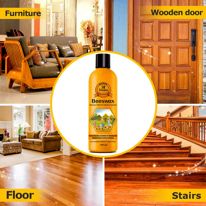 CARGEN Beeswax Furniture Wood Polish - Wood Seasoning Beeswax Oil for Wood Natural Wood Polish and Conditioner Restore A Finish 300ML.