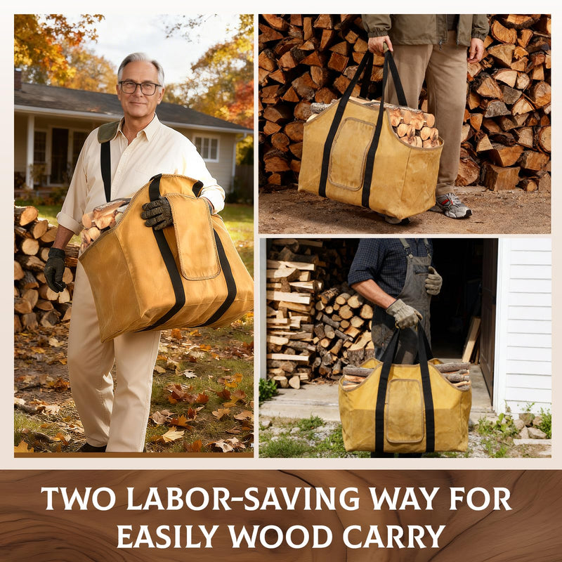 Extra Large Firewood Carrier Ergonomic Wood Carrier for Firewood
