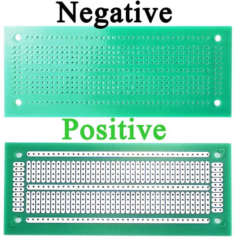 YUNGUI Printed Circuit Board,47X116MM PCB Strip Breadboard for Electronic Project and DIY Soldering(Pack of 8),Green