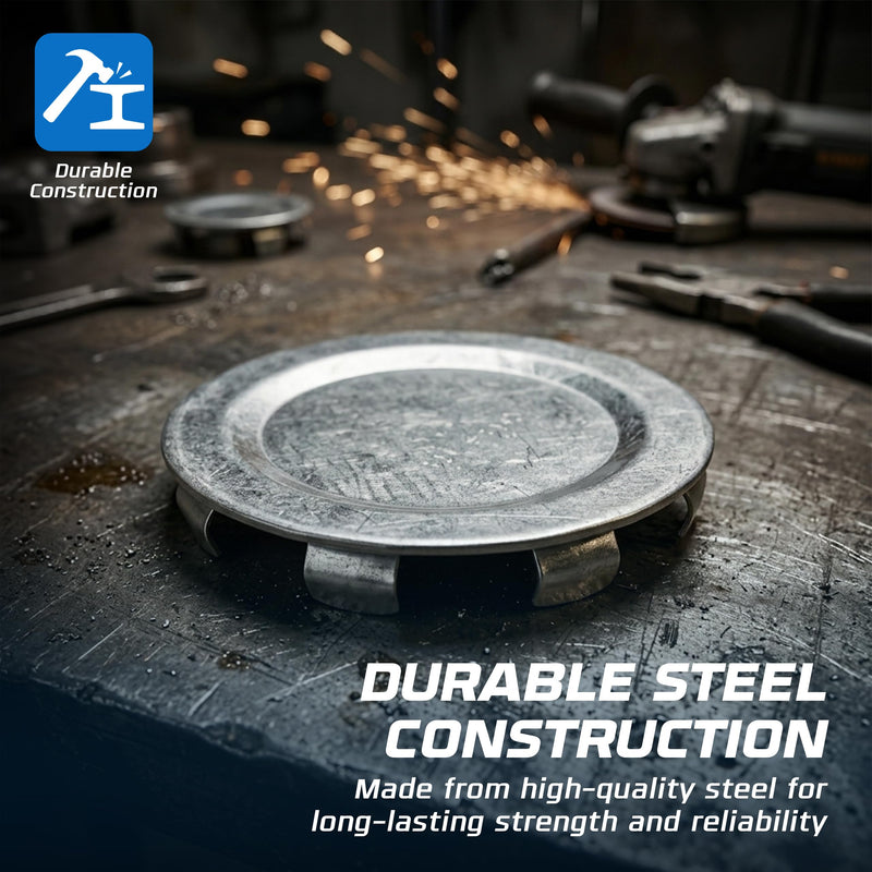 OHLECTRIC 3/4-Inch Snap-in Knockout Seals (100 Pack) Zinc-Plated Steel Electrical KO Hole Covers for Outlet Boxes, Junction Boxes and Metal Enclosures 100