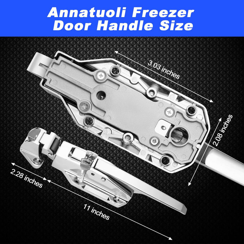 Walk in Cooler Door Handle, Door Closer Latch Kit, Doors Handle and Coolers Radial Latch for Freezer, Containers, Warehouse, 1/8 in to 1/4 in Flush and Release Handle New-1/8-1/4-Flush-Silver