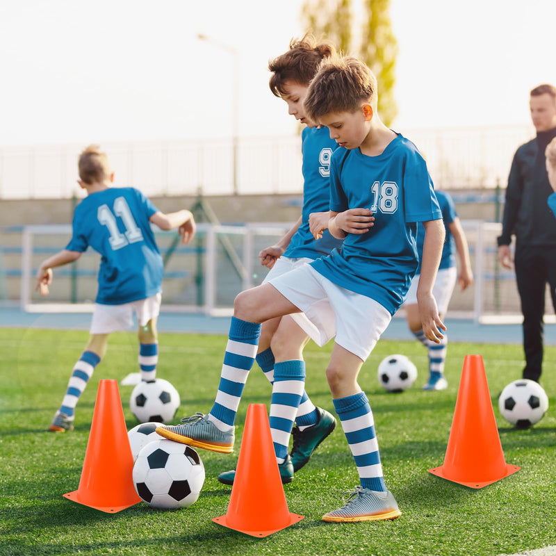 9 inch Soccer Training Cones for Outdoor Activity, Orange Traffic Cones,Plastic Sports Cones 9inch