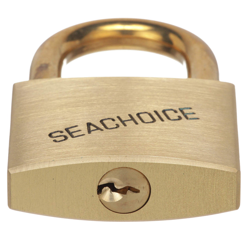 Seachoice Solid Brass Padlock, 1.25 in 2 In. 3 Keys