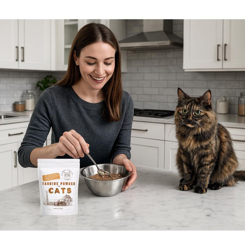Taurine for Cats - Taurine Powder for All Ages Including Kittens - 144+ Servings - 500mg Supplement - unscented (6oz) 6oz