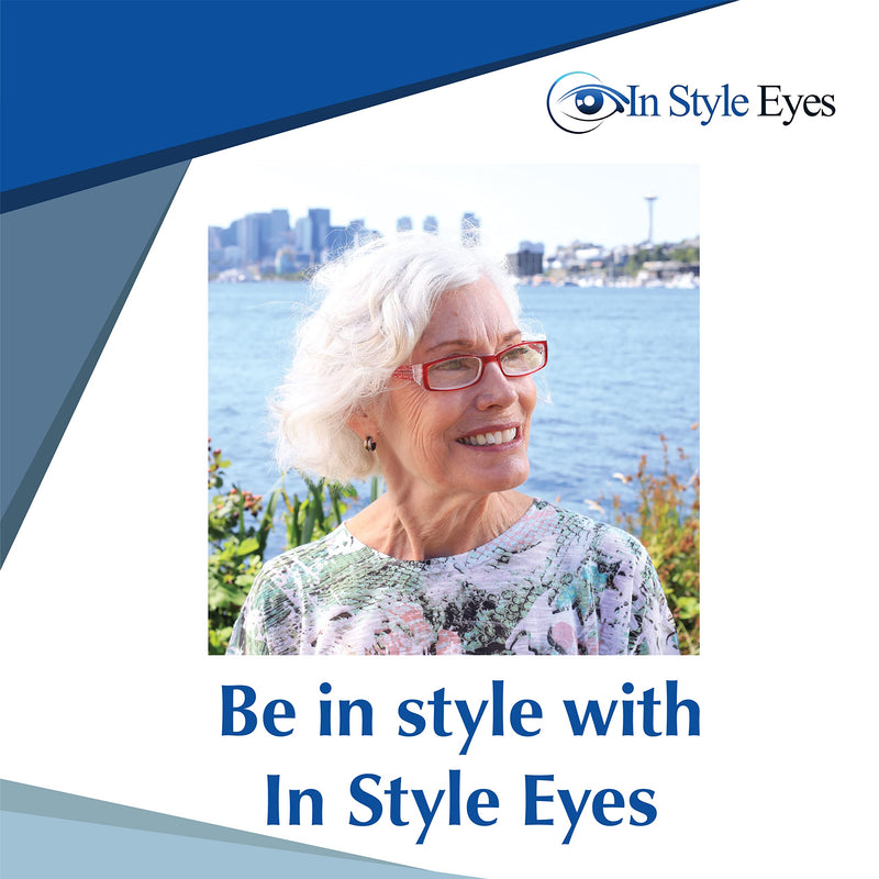 In Style Eyes Super Strength II Magnifying Reading Glasses, Powerful High Magnification Eye Glasses for Women & Men Black 7.0 x