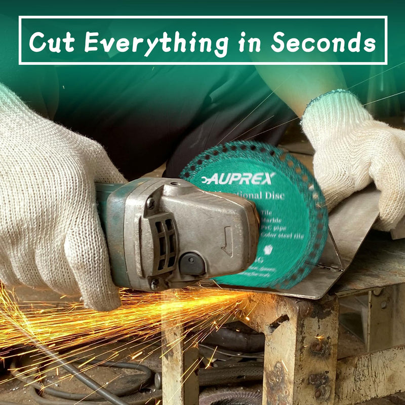 5 Pack 4 Inch Indestructible Disc for Grinder, 7/8" Arbor Angle Grinder Diamond Cutting Disc, Cut Everything in Seconds, Multifunctional Cutting Blade for Various Materials-Green Green 5.0