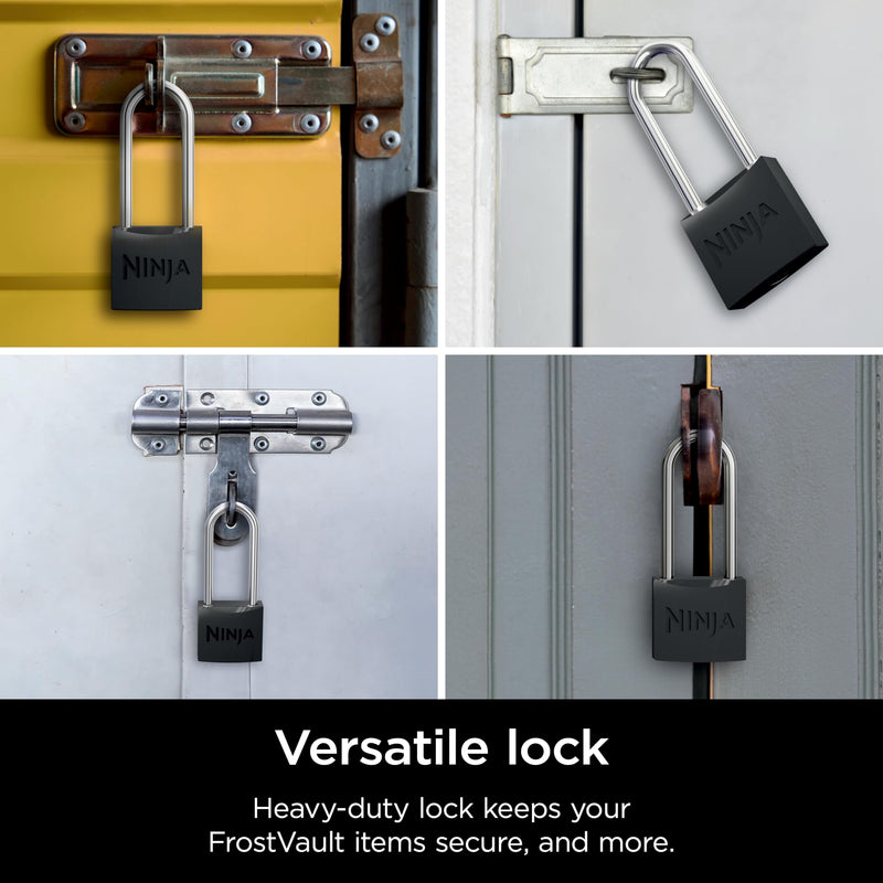 Ninja FrostVault Padlocks, 2-Pack, Durable Heavy Duty Hardened Steel Locks with Double Bolt, Designed to Fit Ninja FrostVault