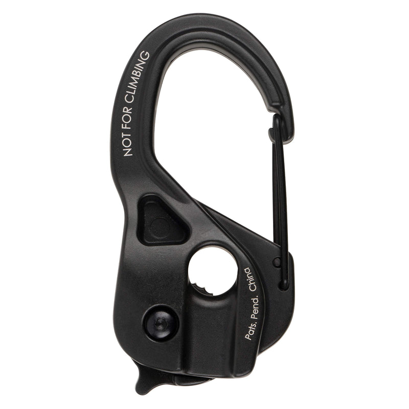 Nite Ize CamJam XT Aluminum Rope Tightener, Large - Versatile Tie Down Cam Mechanism with Carabiner Clip - Secure Hiking Gear Essential - Rope Tie Down Accessory - Large, Black