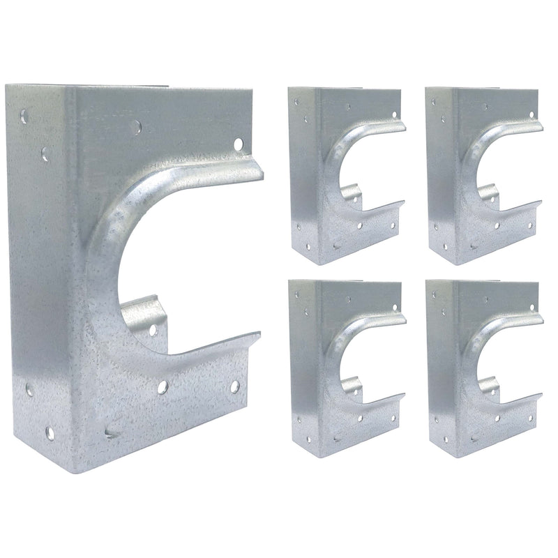 (5 Pack) Airmont Products AP-533-1, Metal Stud Shoes for Single Wood Studs, Fits up to 2-1/2 Inch Pipes, Reinforced Rib for Premium Durability and Extra Support, Width 1.5 Inches, Height 5.4 Inches