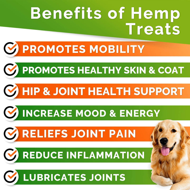 Glucosamine for Dogs Hip & Joint Supplement - Chondroitin, Omega-3, MSM - Joint Health & Pain Relief - Senior & Large Dogs - Made in USA - 120Count Mobility Chews 120 Hip-Joint Chews