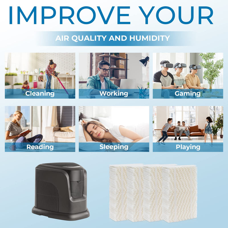 HDC411 Humidifier Wick Filter Replacement for AIR-CARE Essick Air, 4 Pack