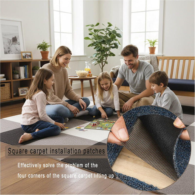 Carpet Tile Tape, Carpet Square adhesives, 4" x 4"Carpet Tile Adhesive Tabs 300 Tabs