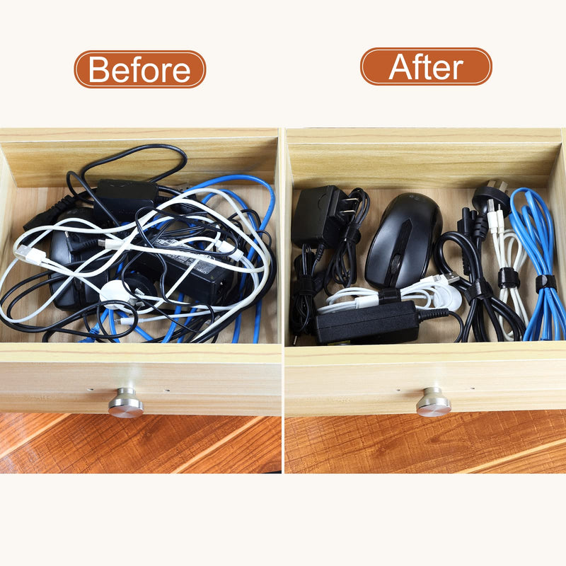 120PCS 6 Inch Reusable Cable Ties Wire Ties Cord Organizer Cable Organizer Adjustable Cable Management Black 6 Inch (Black)