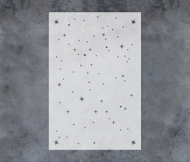 GSS Designs Large Twinkle Stars Stencils 16x24Inch Starlight Star Pattern Nursery Wall Stencils Starry Sky Stencils for Walls Wallpaper Stencil Twinkle Stars 16" x 24"