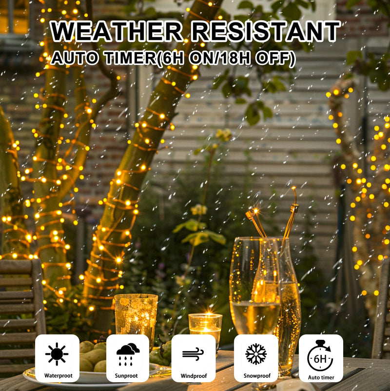 1/2/4 Pack Fairy Lights Battery Operated (Included), 8 Modes & Auto Timer, Warm White 16FT 50Led Mini Twinkle Silver Wire Lights Mason Jar Lights, Waterproof Starry Firefly Lights for Parties 1 Pack
