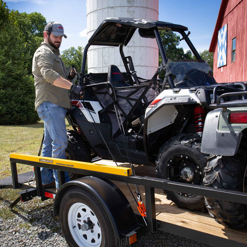 Tie Boss - 3/8 Inch, Heavy Duty, (300 lbs Working Load Limit), Weather Resistant, Tie Down, Rope Tightening System, (w/15 ft Rope) - Orange