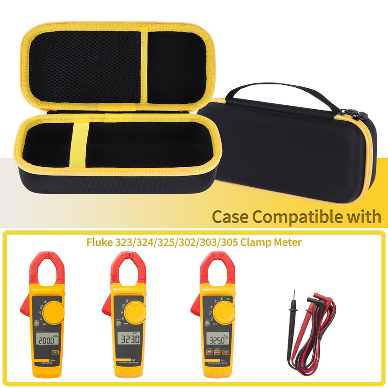 Storage Case Compatible with Fluke 323/324 / 325/302 / 303/305 Digital Clamp Meter Multimeter AC-DC TRMS