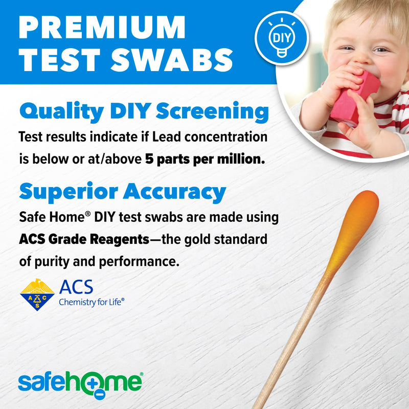 Safe Home® Lead in Solids Combo Test Kit – 10 DIY Swabs + Optional Testing at our EPA Certified Lab – Made in the USA for Homeowners & Contractors – (1 Pack) 1
