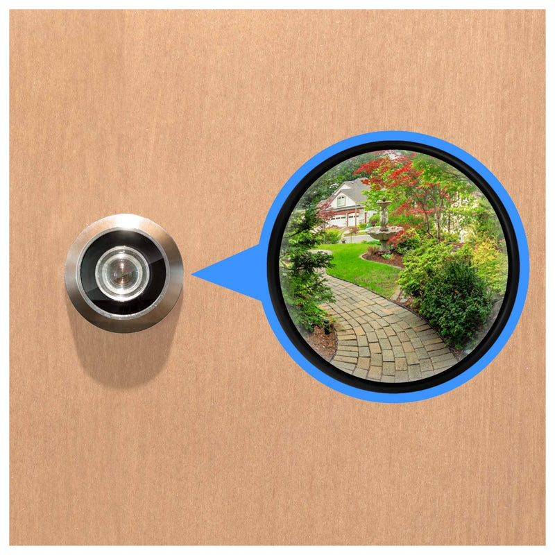 Nuk3y 220 Degree Wide Angle Heavy Duty Door Viewer (1 Pack, Satin Nickel) 1 Pack
