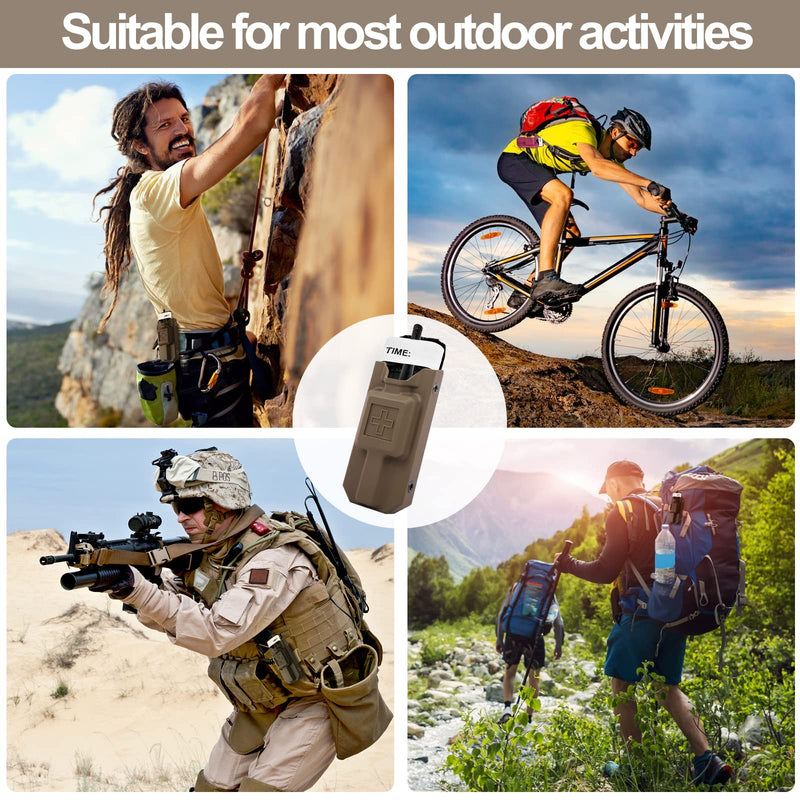 Tourniquet Holder, Tourniquet Case Pouch for CAT Tourniquets Gen 7 or Older, Rigid Tourniquet Case Holster for Duty Belt Fits Molle Equipment, Police Gear (Tourniquet Not Included) Brown plastics
