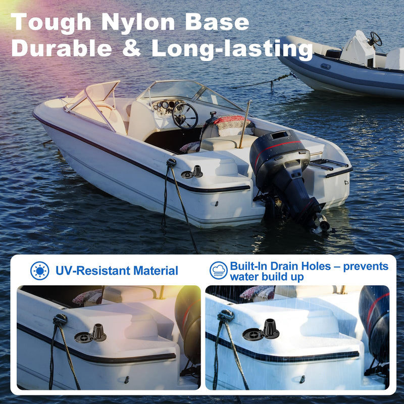 Boat Stern Light Base,Anchor Light Base,Waterproof Navigation Lights for Pontoon,Marine,Yacht,Jon Boat (Threaded 90 Degrees) Threaded 90 degrees