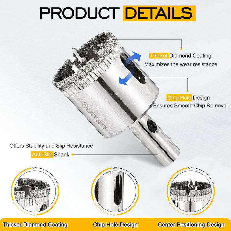 DTGN Diamond Hole Saw with Pilot Bit 5-7/8" /150mm - 1 PC - Good for Glass, Ceramic, Tile - Diamond Hole Saw Cutter 5-7/8" (150mm)