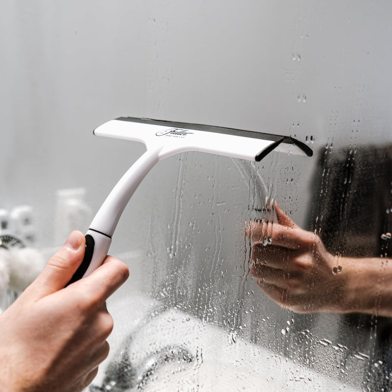 Fuller Brush Easy Grip Handheld Squeegee - for Shower Walls, Doors, Tub Surfaces, Windows, Mirrors & Vehicle Windshields - ThermoPlastic Rubber Blade - Comfort Grip Handle with Built-in Finger Groove 2