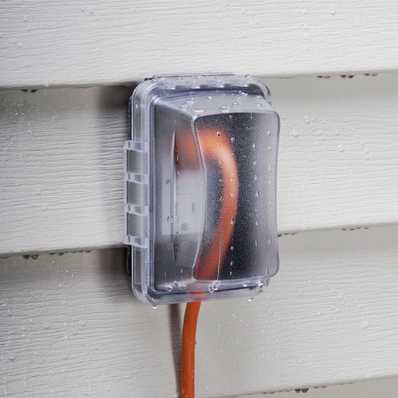 TayMac MM410C Single Horizontal/Vertical Mount 1-Gang Weatherproof In-Use Electrical Outlet Cover for Home Improvement, 2.75 in, Clear Standard