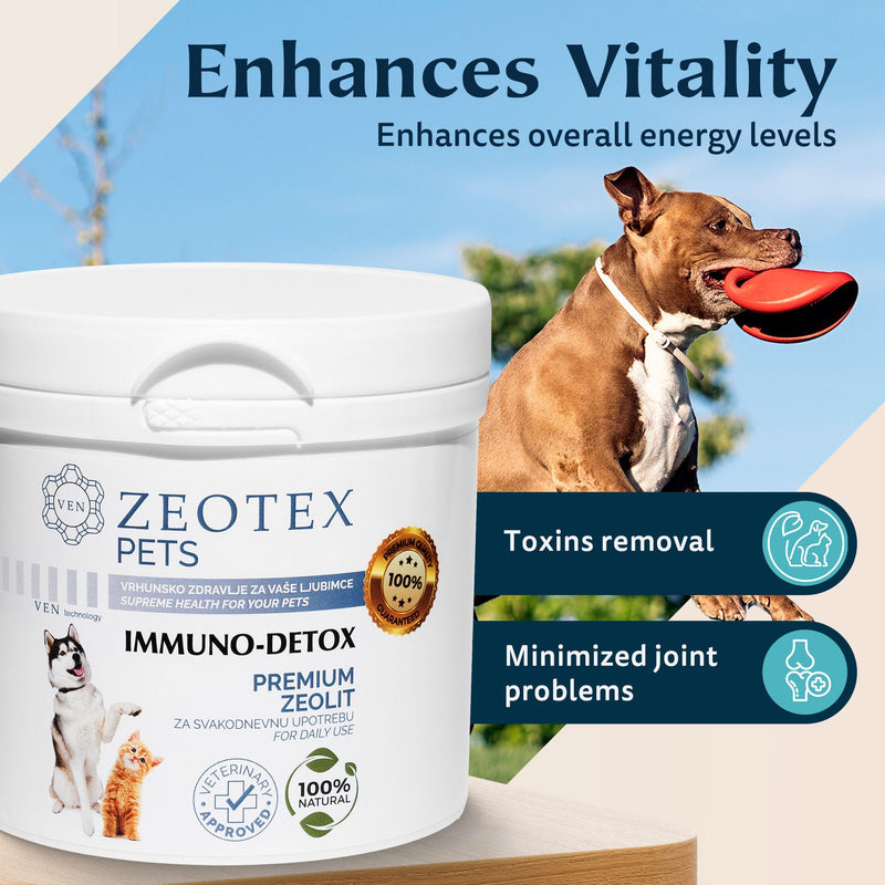 Zeolite Powder 100% Natural Food Supplement for Immunity & Detox, Digestive Health, Joint Health Supplement Powder, Liver Detox, Enhance Pet Health w/Easy-to-Use Pet Supplements, 350g/12.35 oz 350 grams