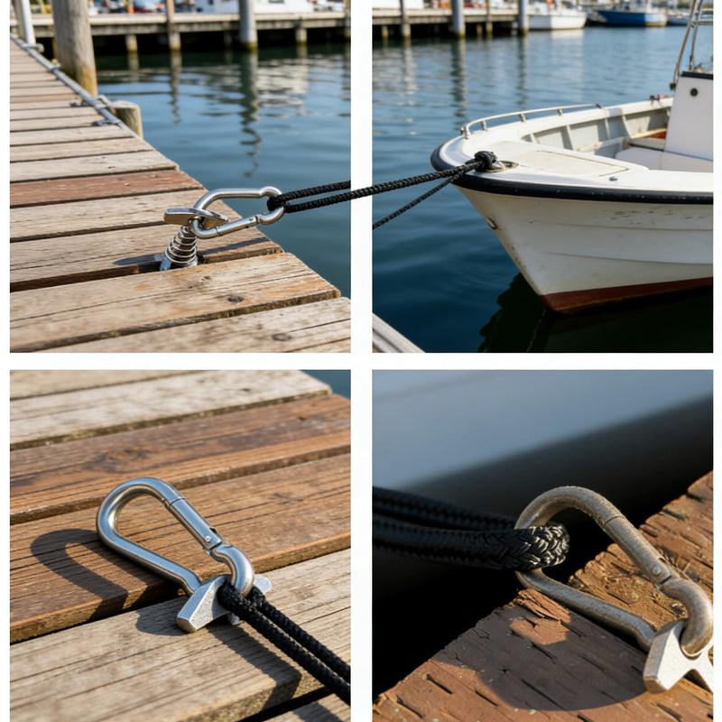 Boat Dock Cleats 316 Stainless Steel Portable Marine Quick Docking Cleat,1,000 lb Capacity Portable Temporary Dock Tie Downs