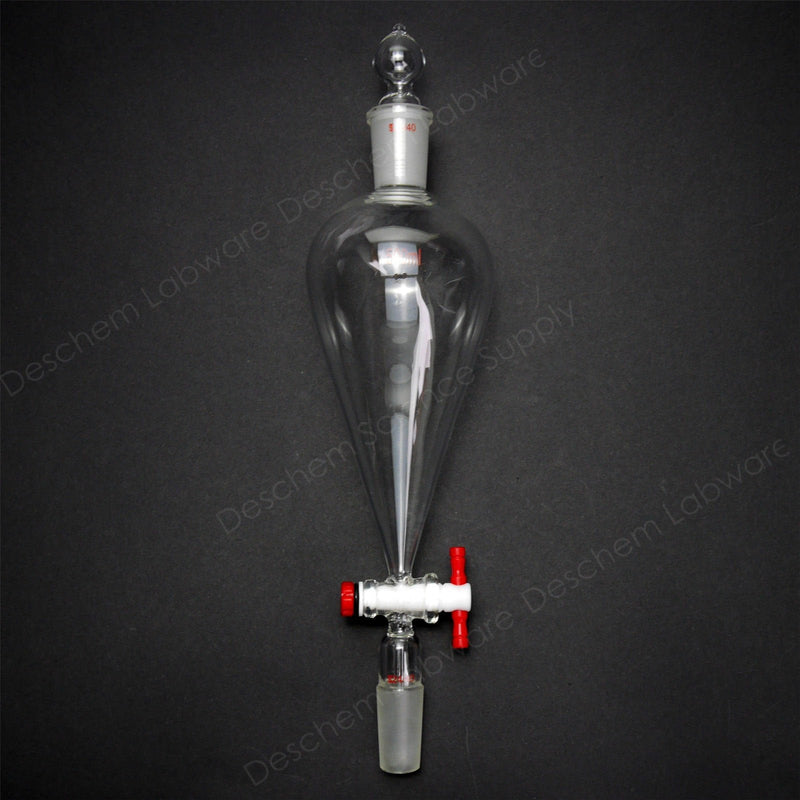 500ml 24/40,Glass Pyriform Separatory Funnel,Pear Shape with PTFE Stopcock,Lab Chemistry Glassware 500ml